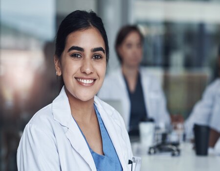 Female Physician smiling
